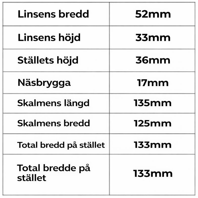 OptiVision™ | Stabila läsglasögon med lätt ram och bifokala glas