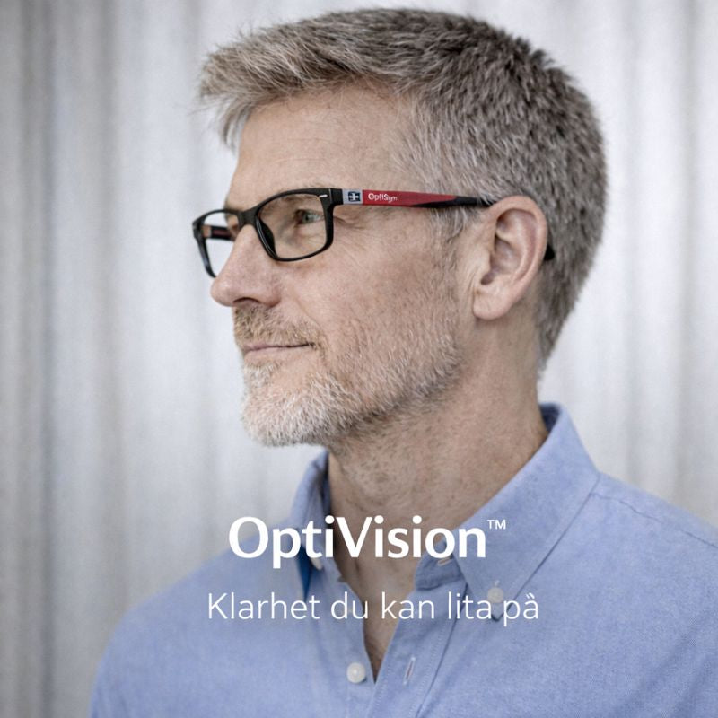 OptiVision™ | Stabila läsglasögon med lätt ram och bifokala glas
