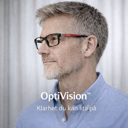 OptiVision™ | Stabila läsglasögon med lätt ram och bifokala glas