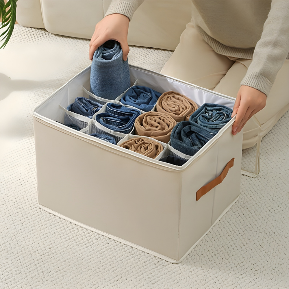 OrdenBoks™ | Sammenfoldelig Pladsbesparende Opbevaringsboks